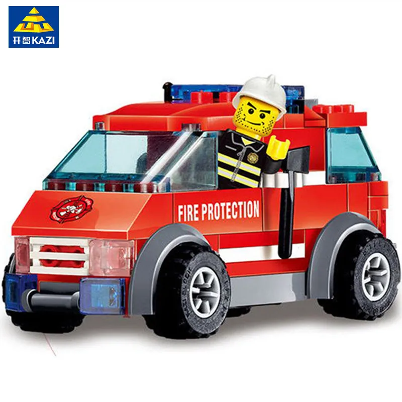 

LegoINGS City Fire Truck Toy Vehicle Model Building Blocks Sets Figures Brinquedos Playmobil Educational Toys for Children