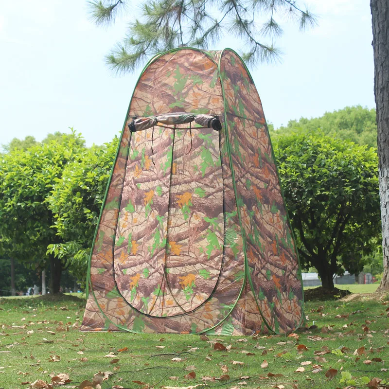 

Outdoor Portable Tent Waterproof Easy Open Hiking Camping Tent Beach Shower Changing Room Privacy Toilet Camouflage Tourist Tent