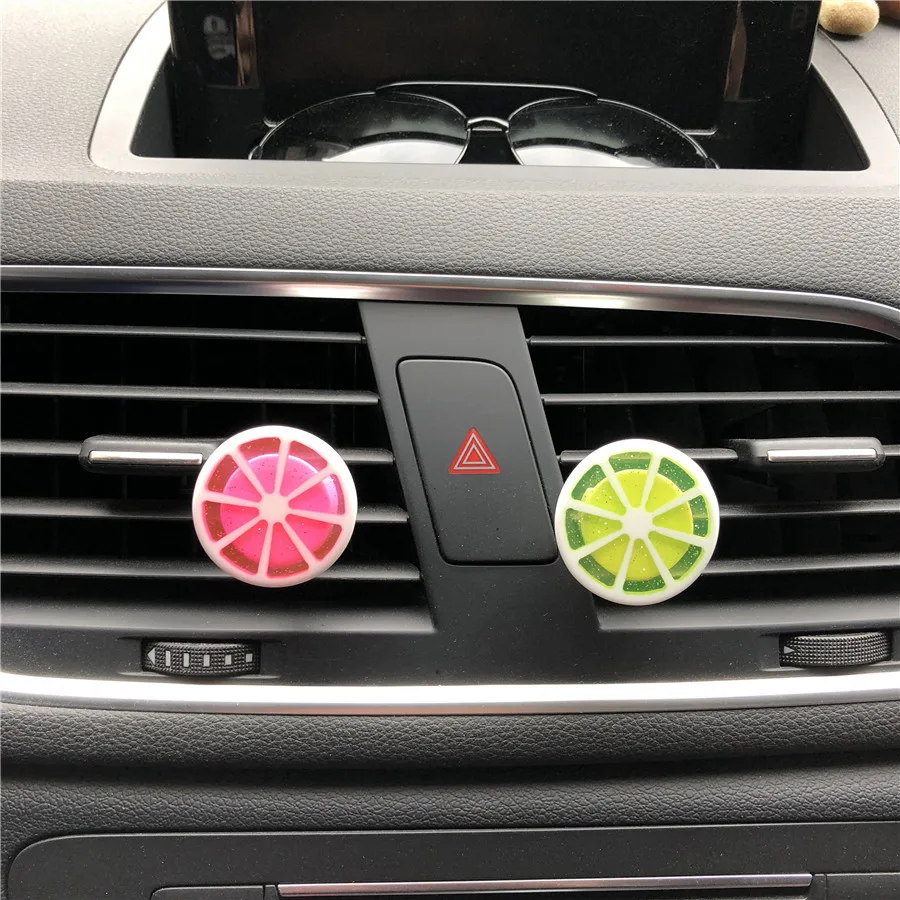 

Color plastic lemon slice automotive air conditioning decorative perfume Ladies car air freshener accessories Lovely car perfume