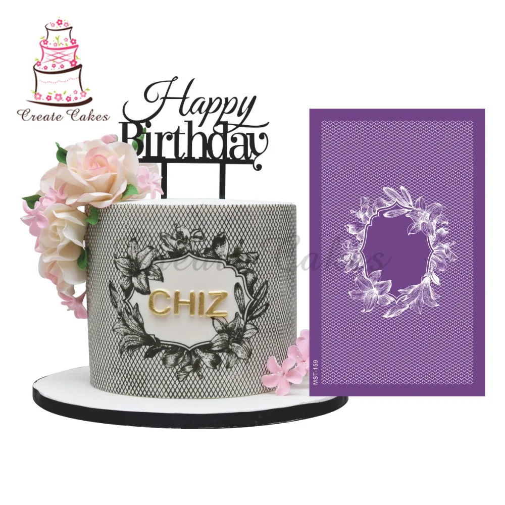

Magic Flower Frame Cake Stencil Lace Mesh Stencils For Wedding Cake Border Stencils Fondant Mould Cake Decorating Tool Cake Mold