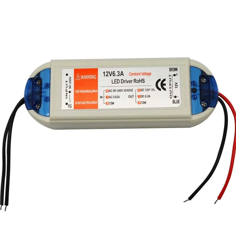 led power supply led transformer 12v led driver 5W 18w 28w 48w 72w 100w for led strip mr16 mr11