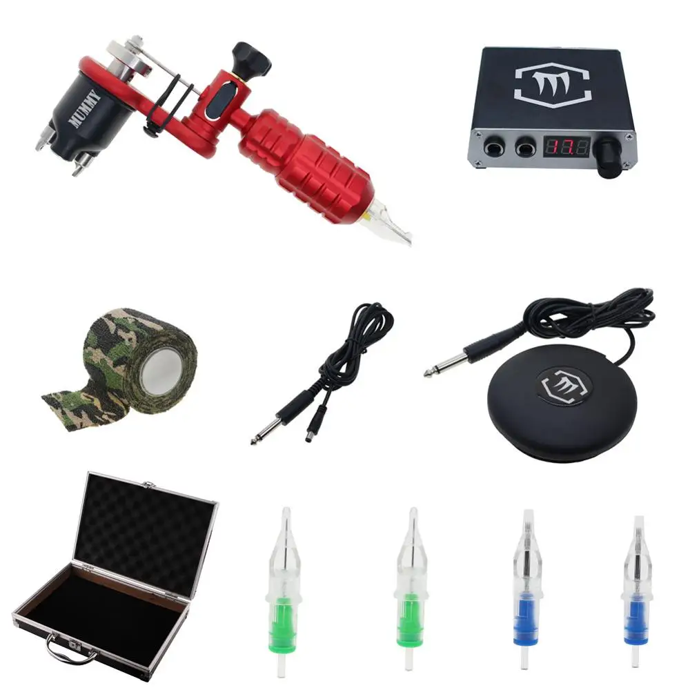 

Rotary Tattoo Machines Guns Kits with Digtal Tattoo Power Supply Needles Grip for Tattoo kit Supply KT013