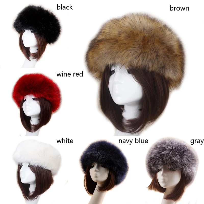 navy blue fur hat