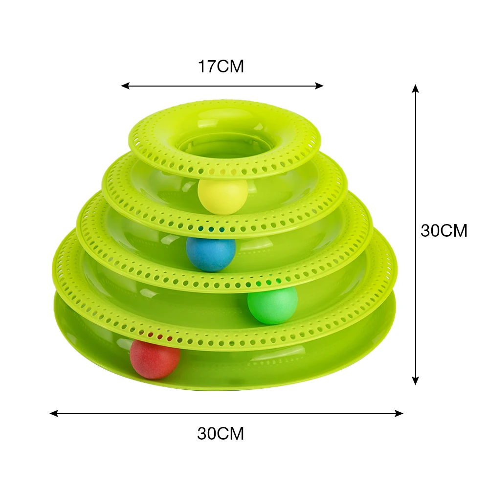 Интеллектуальная игрушка для домашних животных для кошек, забавные игрушки для кошек, тройной игровой диск, игрушка для кошек с шариками, кот, сумасшедший диск с шариком, Интерактивная игрушка