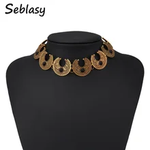 Seblasy массивные ювелирные украшения в этническом стиле винтажные богемные бусы Луна ожерелья и подвески ПАНК Ожерелья из сплава для женщин аксессуары