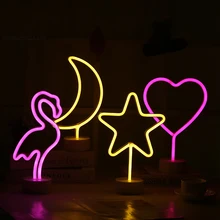 Дропшиппинг милый ночной Светильник Радужный неоновый знак, светодиодный светильник радуги для украшения дома, неоновые лампы для девочек спальня лампа в форме кактуса