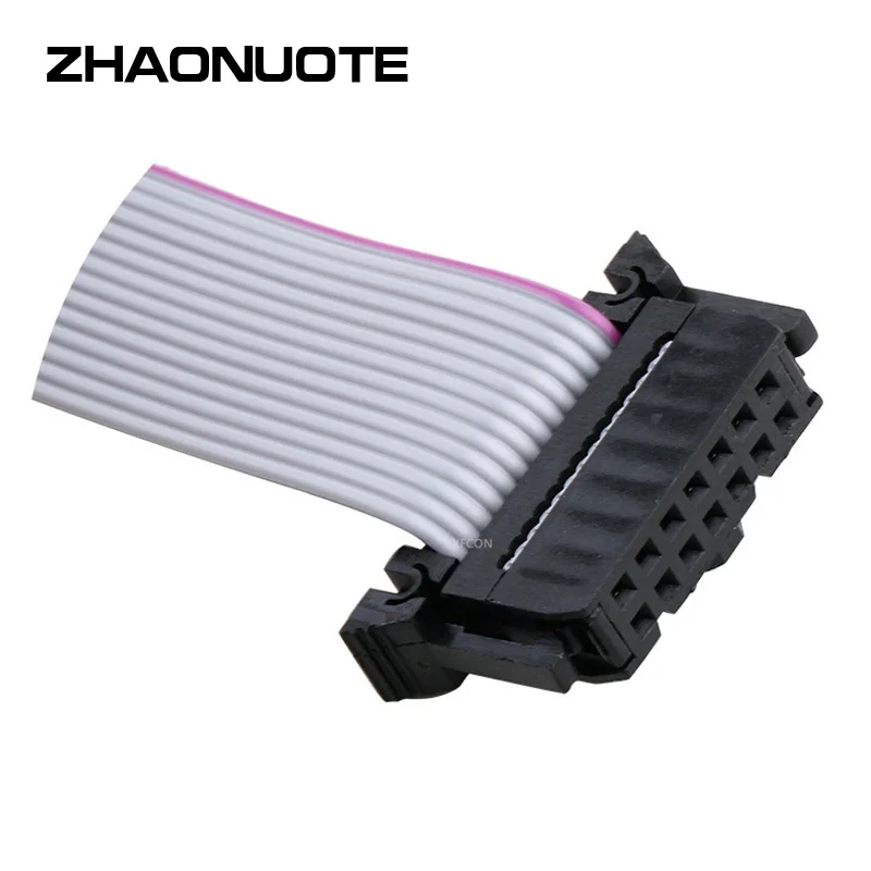 1000pcs 2.54FC 14p Gray Cable Connector Crimp Head Equipped IDC