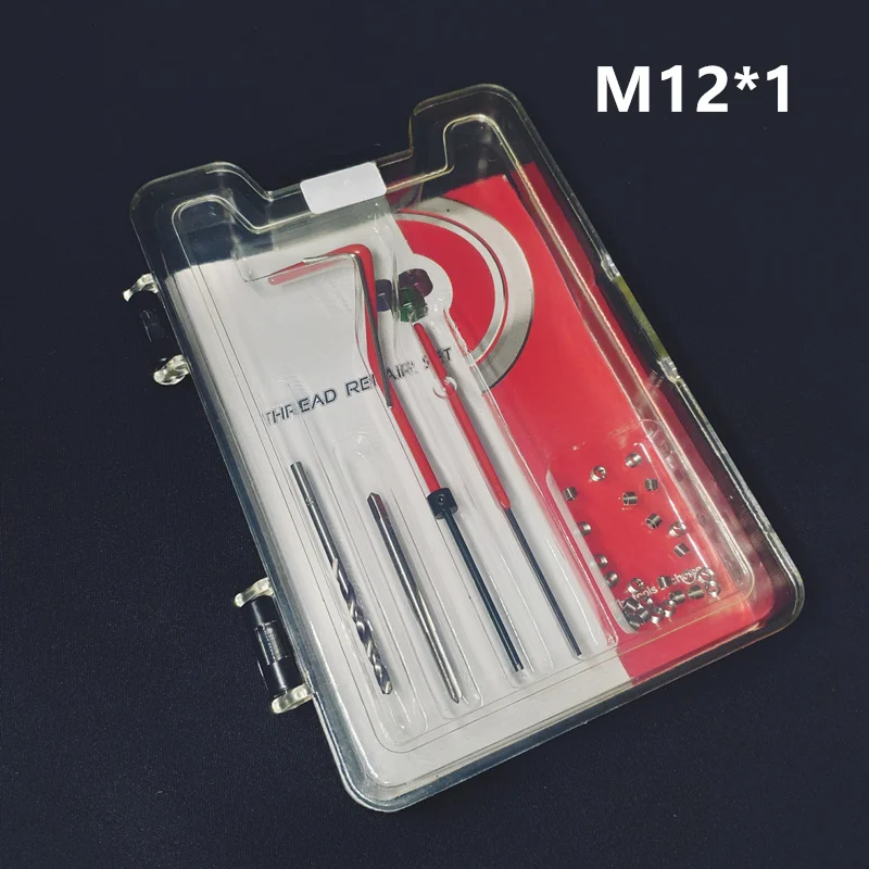

M12*1 Car Pro Coil Drill Tool Metric Thread Repair Insert Kit for Helicoil Car Repair Tool Coarse Crowbar Screw tooth repair kit