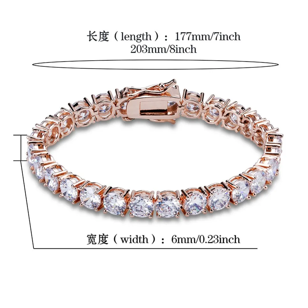 JINAO 3 мм AAA+ кубический цирконий Теннисный ICED OUT браслет хип хоп Jewelry1 ряд золотые циркониевые бусины браслет для подарков