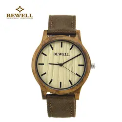 BEWELL 2018 Модные кварцевые деревянные часы деревянные аналоговые часы нейлоновый ремешок повседневные деревянные наручные часы горячие