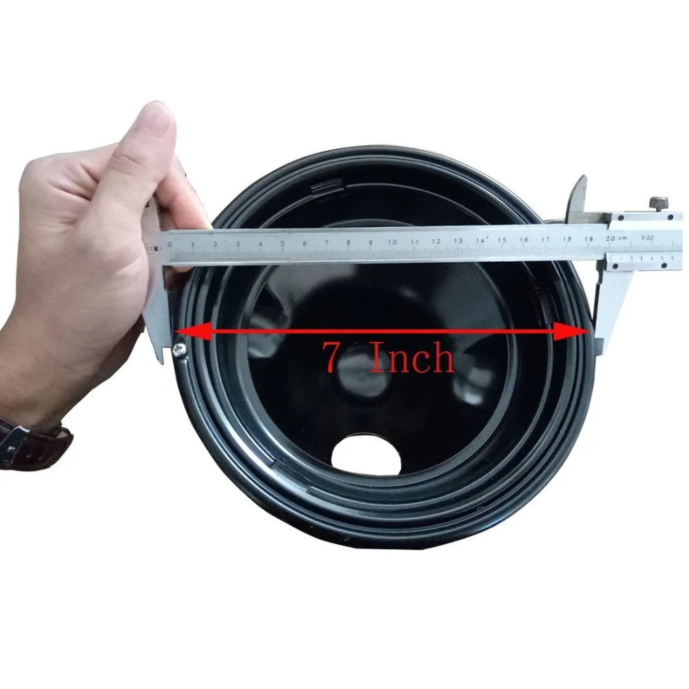 7 BlackChrome 7 Inch Headlight Daymaker Housing Bucket For Harley Davidson Motorcycle (8)