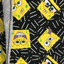 1 ярд Spongebobpattern хлопковая ткань с лайкрой Швейные DIY ширина 160 см