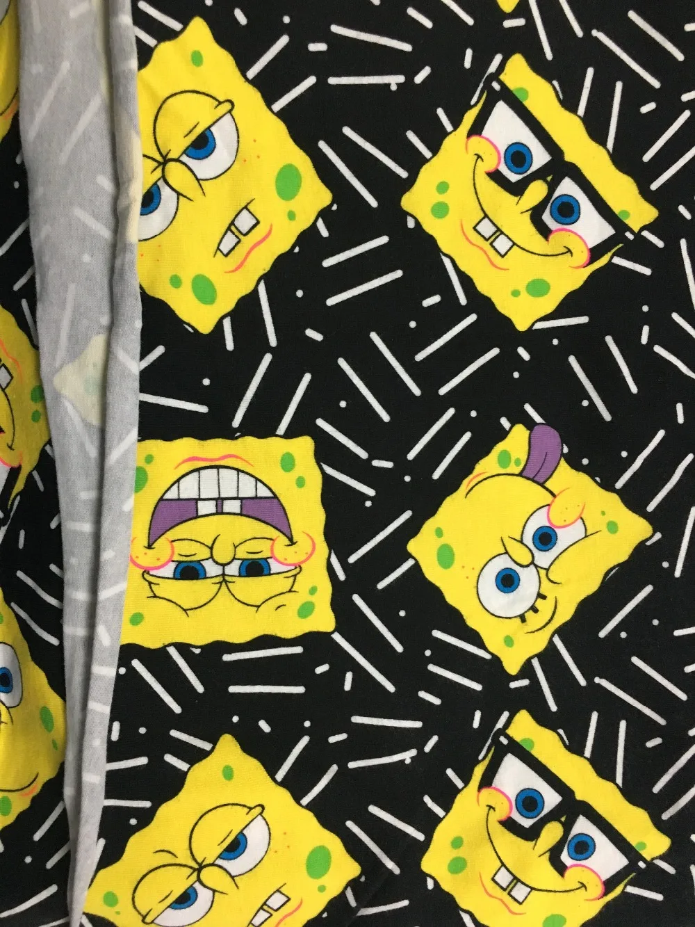 1 ярд Spongebobpattern хлопковая ткань с лайкрой шитье DIY ширина 160 см|Ткань| |