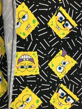 

1 yard Spongebobpattern Cotton lycra fabric sewing DIY width 160cm