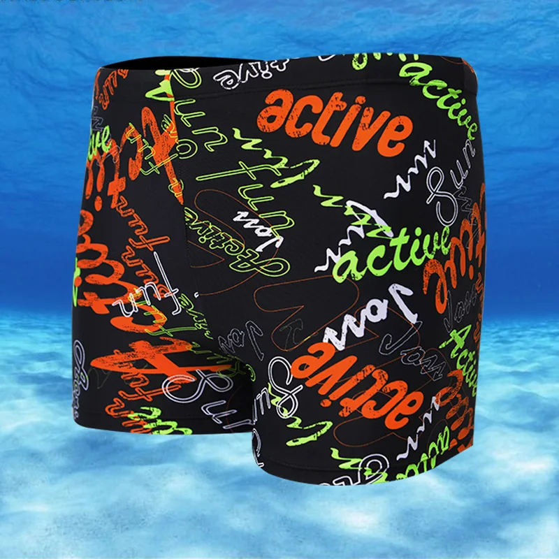 BF MAN Swimming Suit men Boxer Shorts Swimsuit Sexy Training costumes Bathing Suit boys Sport bottom sharkskin Swimwear