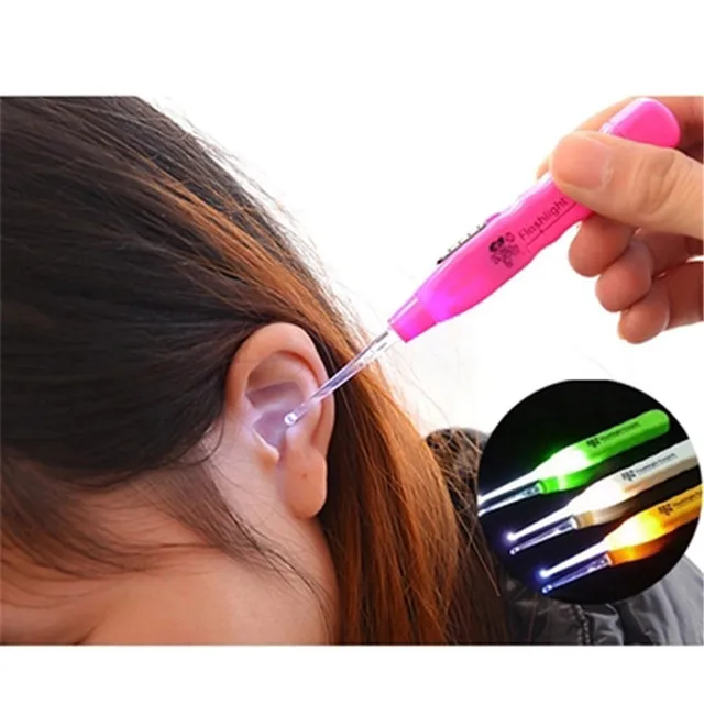 1 pcs Ear Wax Remove LED Flashlight EarPick Cleaner Tool Curette