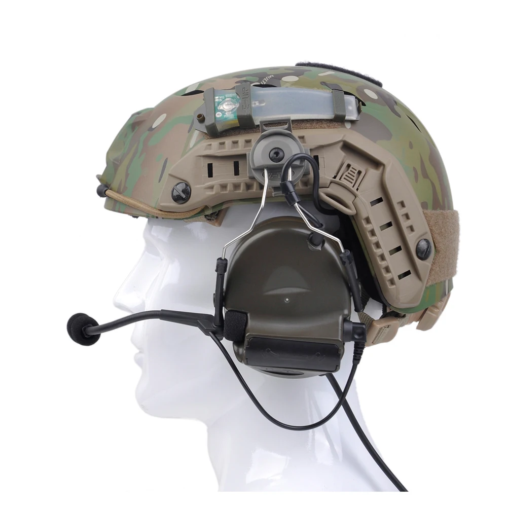 Fone de Ouvido para Capacetes Tático Softair Comtac Rápidos Peltor Capacete Ferroviário Adaptador Militar Ztac Airsoft Aviação Fone Z031 z ii 12 High Quality Esporte e Lazer