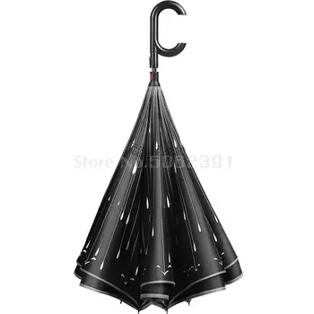 

Umbrella Reverse Umbrella Free-hold Folding Double-deck German Creative Full-automatic Vehicle Reverse Double-sided Reverse Bone