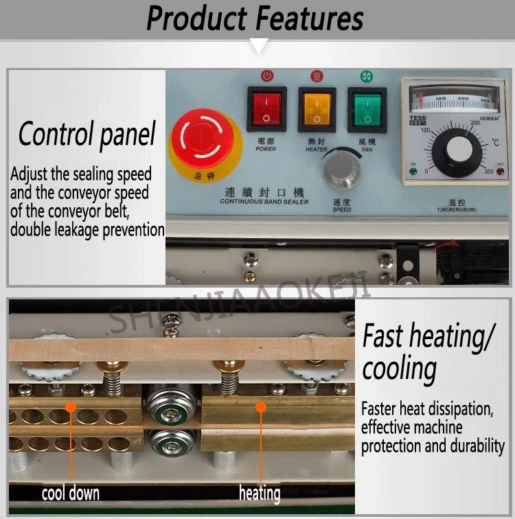 Непрерывный фильм запайки 80 Вт пластиковый мешок посылка машина группа запайщик; горизонтальная Отопление запайки FR-770