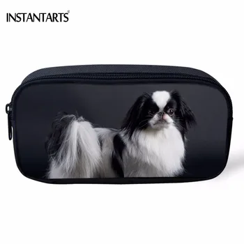 

INSTANTARTS Lovely 3D Animal Japanese Chin Dog/Puppy Print Kids Pencil Cases Students Boys Girls Pencil Pouch/Bag Cosmetic Cases