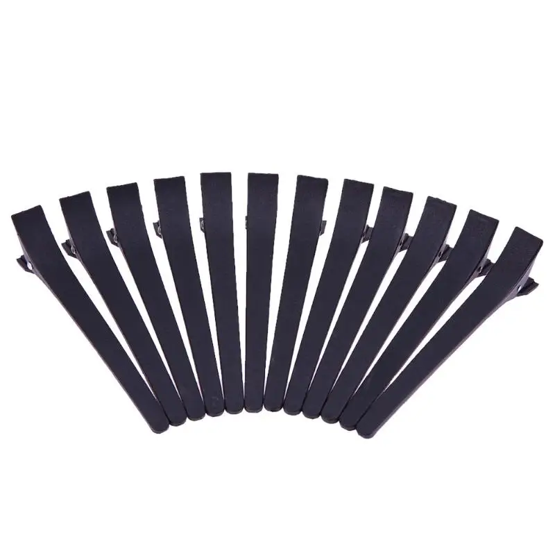 

12pcs/Set Black Hairpin Salons Duckbill Partition Clips Hair Care Tools Women Makeup Hairdressing Black Duckbill Hair Clips
