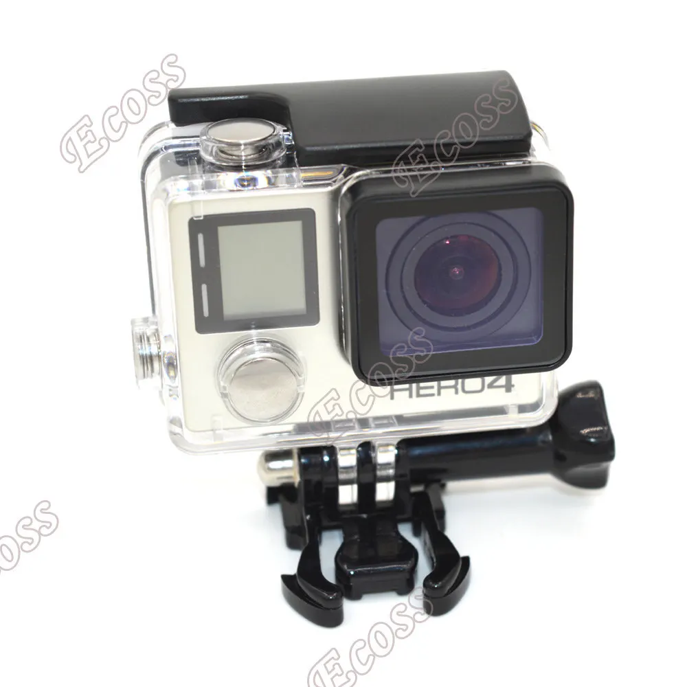 Gopro carcasa impermeable para Gopro Hero 3 3 + Hero 4 funda protectora estándar subacuática lente Gopro 4 + 3 - AliExpress Productos electrónicos