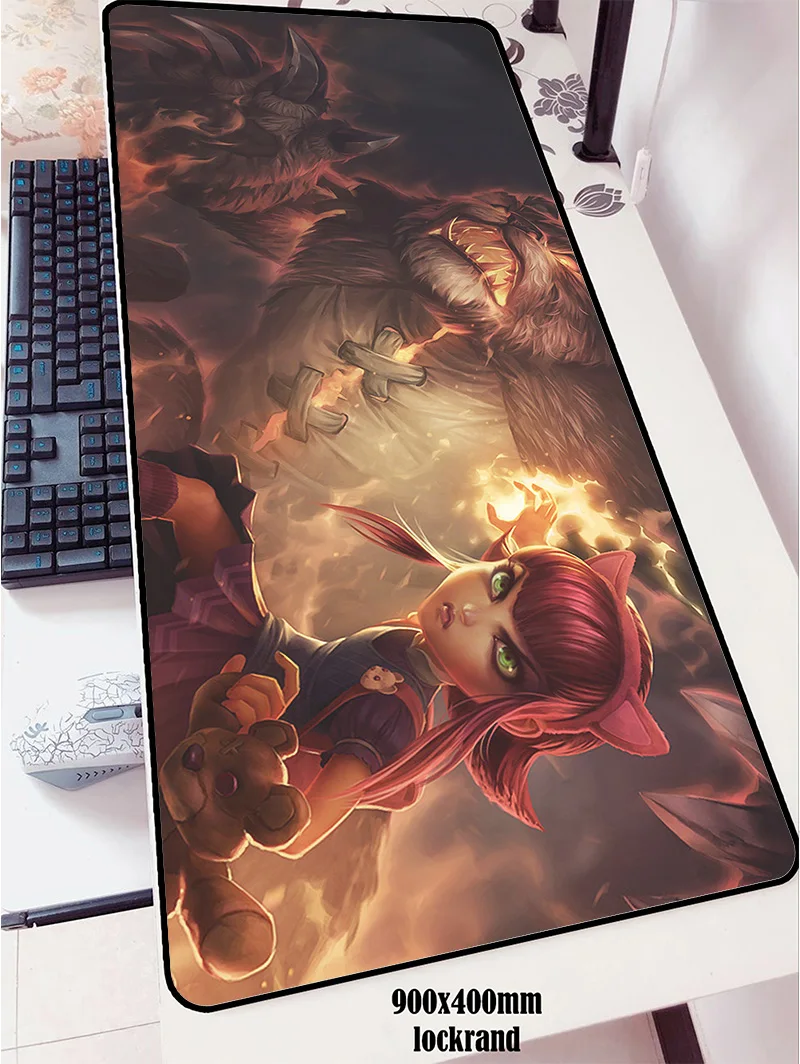 Коврик для мыши Annie 900x400x2 мм коврик lol notbook компьютерный Темный детский игровой