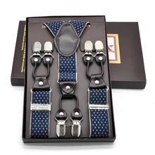 Женские Подтяжки кожаные ремни ремень y-обратно стиль tirantes модные жаккардовые повседневные подтяжки брюки ремни зажимы подтяжек 3,5*120 см