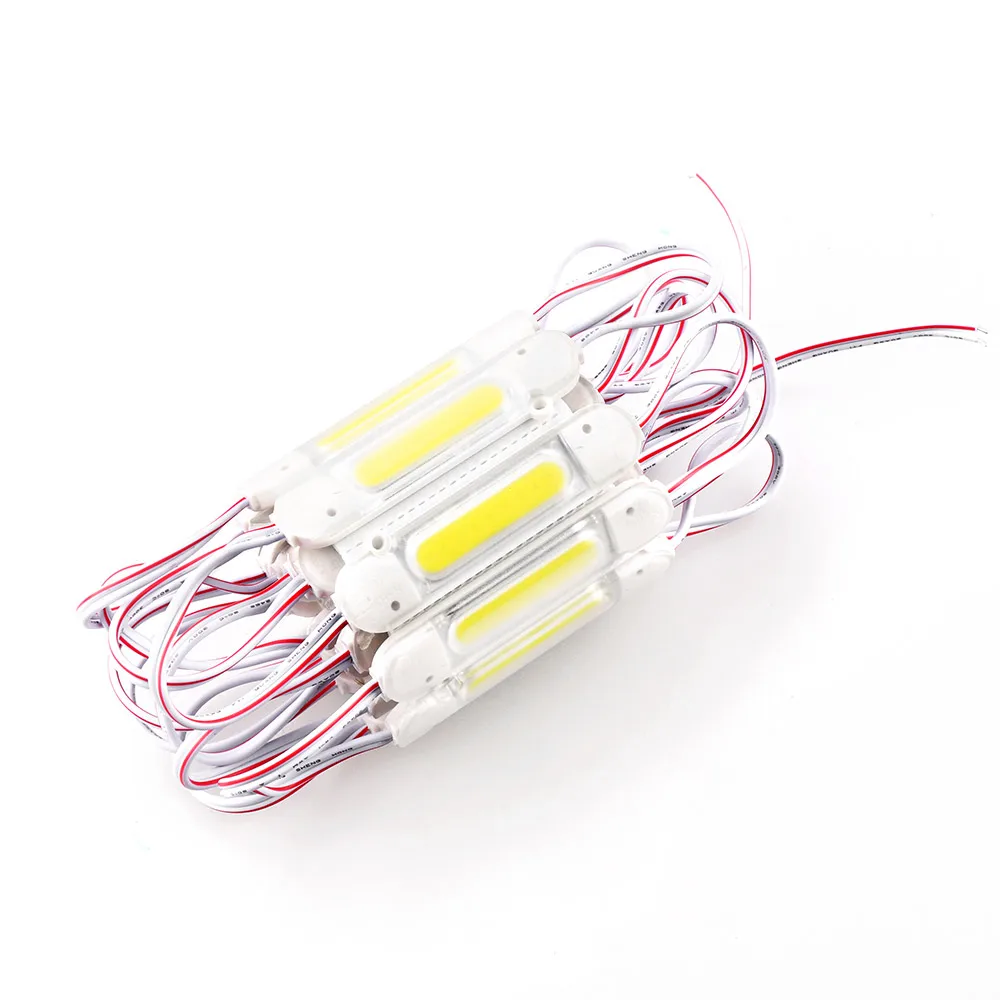 20pcs DC12V COB LED Modules 5050 RGB Advertising Modules Luminous Characters, Backlight Modules IP65 Waterproof - Цвет: White