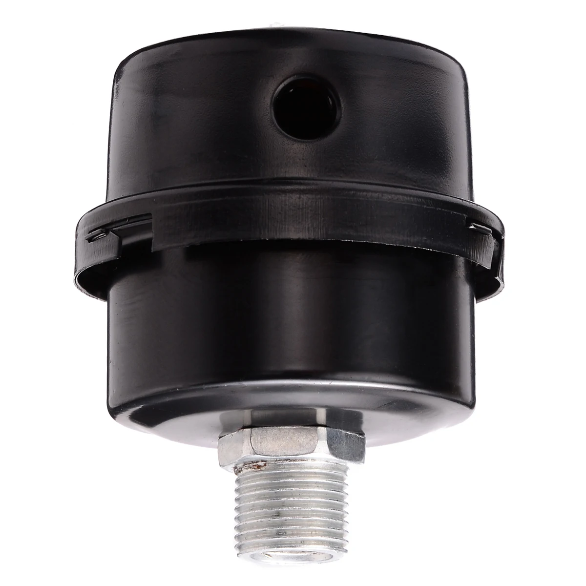 Air Intake Filter Silencer Metal 3/8BSP 16mm Thread Air Compressor Intake Filter Muffler Silencer Black Plastic Shell