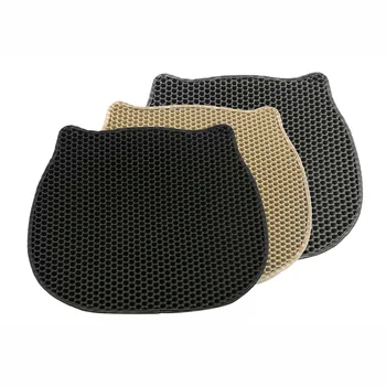 

Pet Cat Litter Mat Waterproof Non-Slip EVA Two Layers Durable Cat Litter Mat Litter Catcher Kitty Trapping For Cat Pet