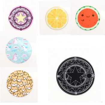 

Cartoon Fruit Dog Mouse Pad Gamer Large Fruit Pattern 220 X 220 X 3mm Circular Rubber Mouse Pad Lemon Cute Animal DropShipping