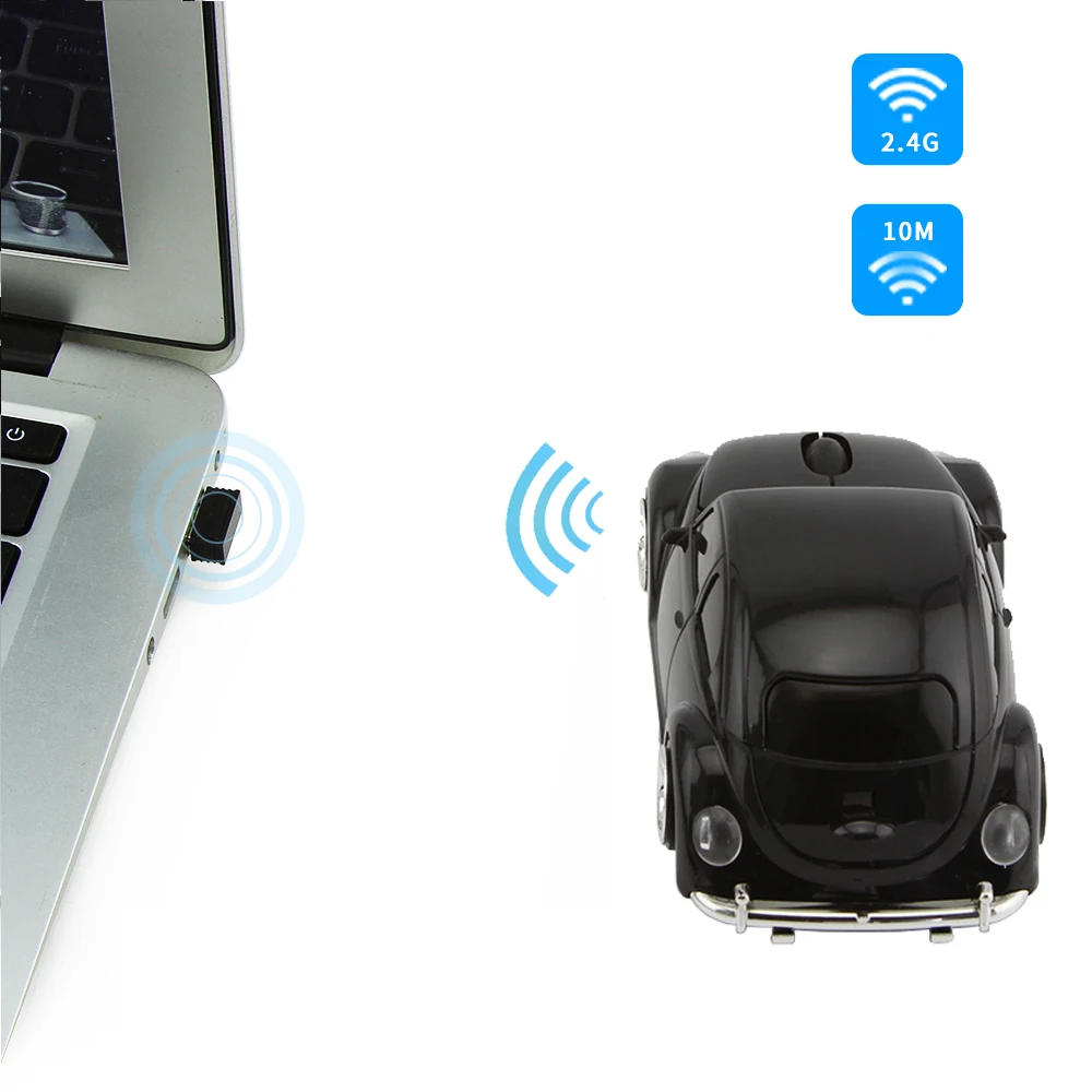 Optical Wireless Mouse Car VW Ladybug Shape Cordless Mause 3D USB Computer Mice Beatles Car Gaming Mouse For Xmas Gift