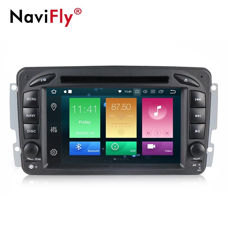 Perfect NaviFly 7 inch 2 din Android 8.0 car dvd radio GPS for Mercedes Benz W209/W203/W168/M/ML/W163/W463/Viano/W639/Vito/Vaneo 2