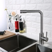 IVRICH Tall Right Angle kitchen faucets All SUS304 stainless Structure Stick Handle Horizontal Spout style VR0410