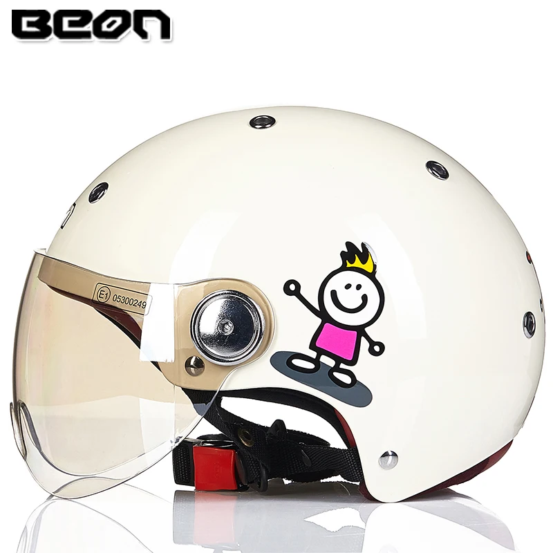 

BEON B-103 half face electric car harley helmets capacete casco vintage Scooter motorcycle helmet safety helmet ECE approved