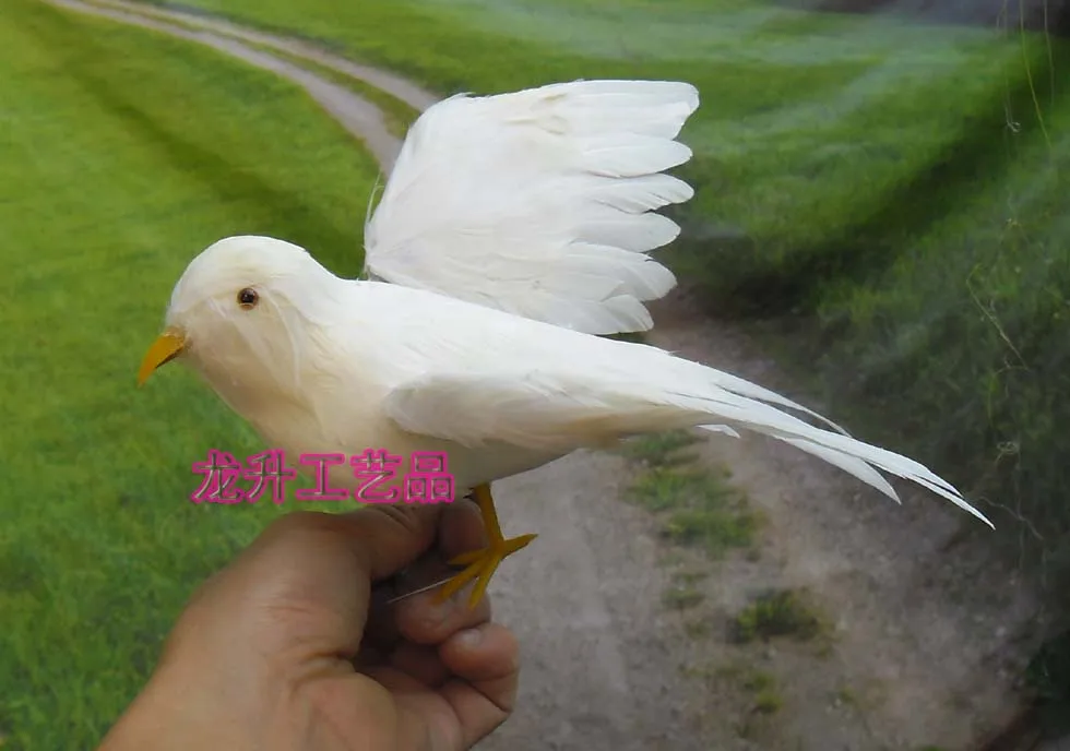 Новые Симпатичные Моделирование белая птица игрушка пластиковые и меха крылья птицы подарок около 16 см 2176