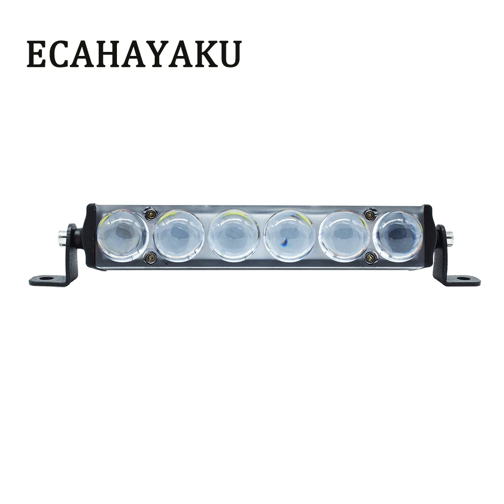 Светодиодный прожектор ECAHAYAKU 7 дюймов 30 Вт тонкая Однорядная противотуманная