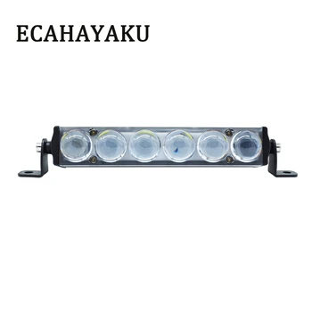 

ECAHAYAKU 7 inch 30W LED Flood spot Light Bar 7D Slim Single Row Offroad Fog Lamp for Car SUV ATV suv 4x4 4wd Truck Motorcycle