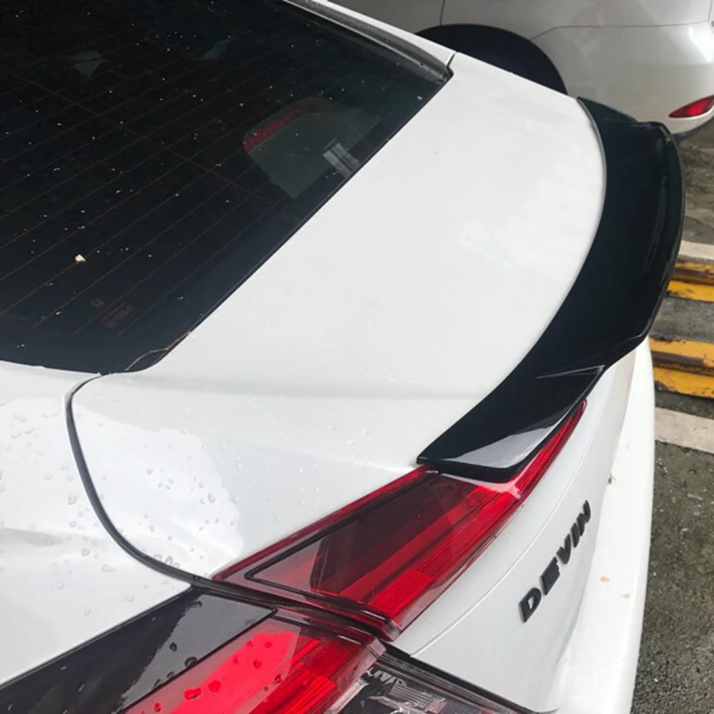 

For 17 Civic Spoiler Yefor ABS Material Car Rear Wing Primer Color Rear Spoiler For Honda Civic Spoiler 2016-2017