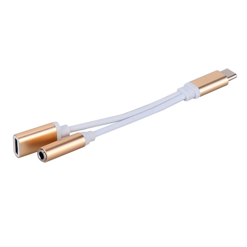Новый Usb адаптер 2 в 1 с Type C на аудиоразъем 3 5 мм для зарядного устройства кабель