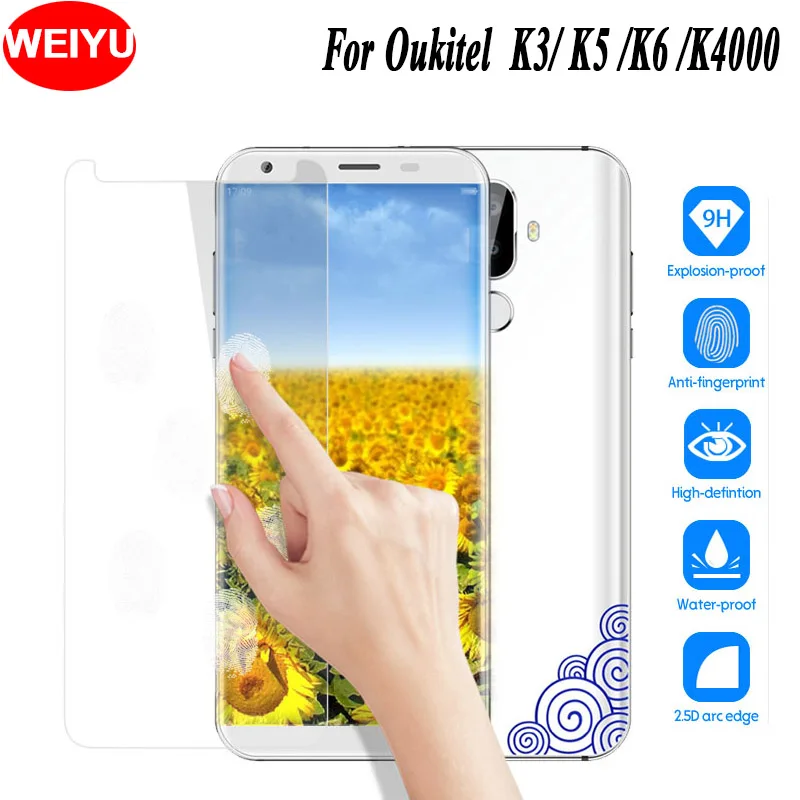 Ультратонкая Прозрачная защитная закаленная пленка для телефона Oukitel K3 K4000 K5 K6 |