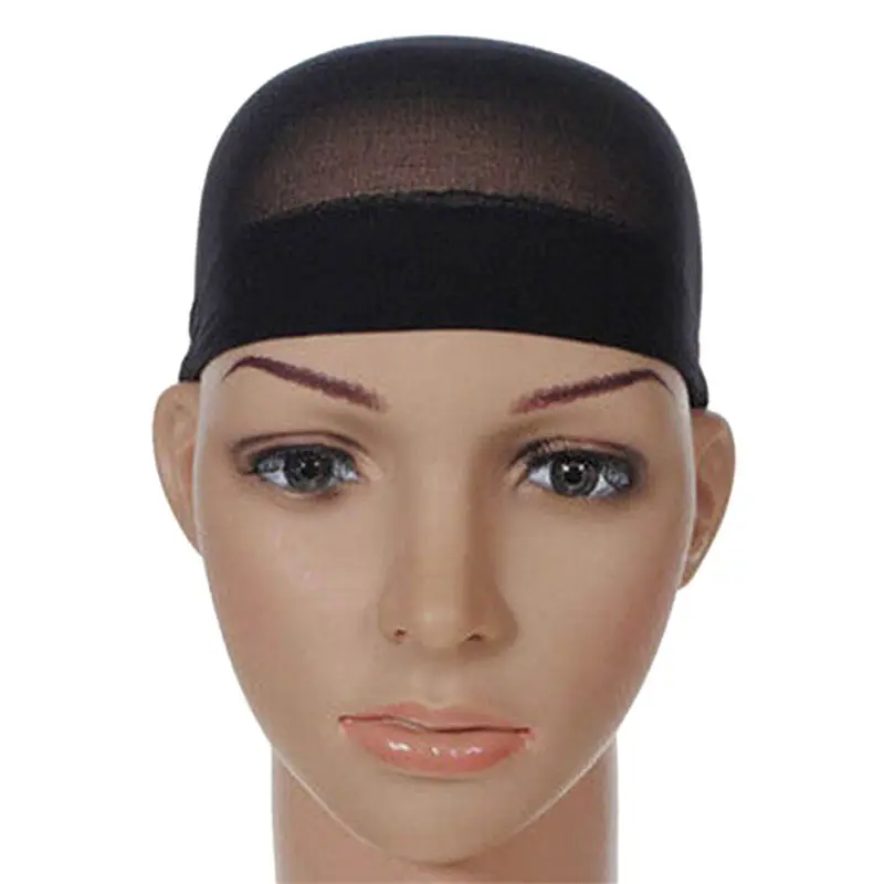 Hair Mesh Wig Cap Hair Nets Wig Liner Hairnet Snood Glueless Dome Wig Cap 2Pcs Stretchable Elastic Hair Net Ty
