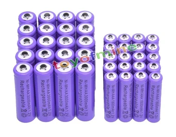 

AA 3000mAh + AAA 1800mAh 1.2V NiMH 14500 Rechargeable Battery Cell 2A 3A rechargeable battery