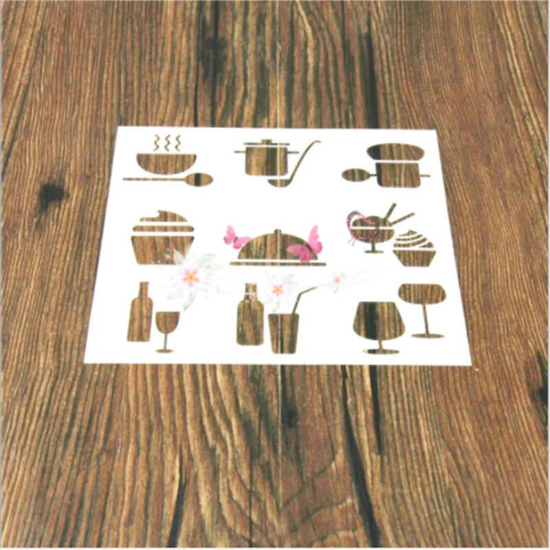 Reusable stencil wall art decor geometric minimalist scrapbooking print craft
