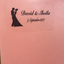 Элегантное Свадебное приглашение конверт для карты изготовленные на заказ уплотнения 60 CT прямоугольное, прозрачное наклейки 64*38 мм