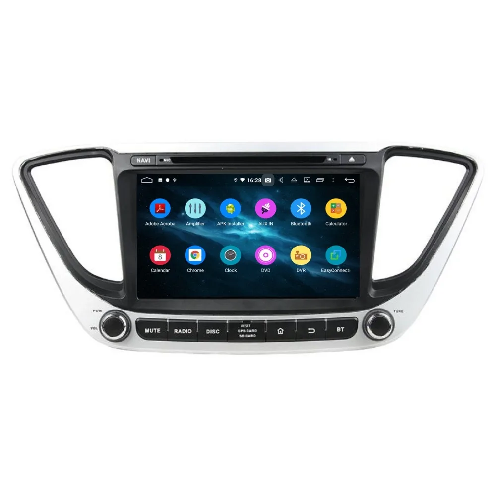 Cheap DSP 4GB RAM Octa Core 8" Android 9.0 Car Audio dvd Player for Hyundai Verna Solaris 2017 2018 Radio GPS Bluetooth 4.2 WIFI 6
