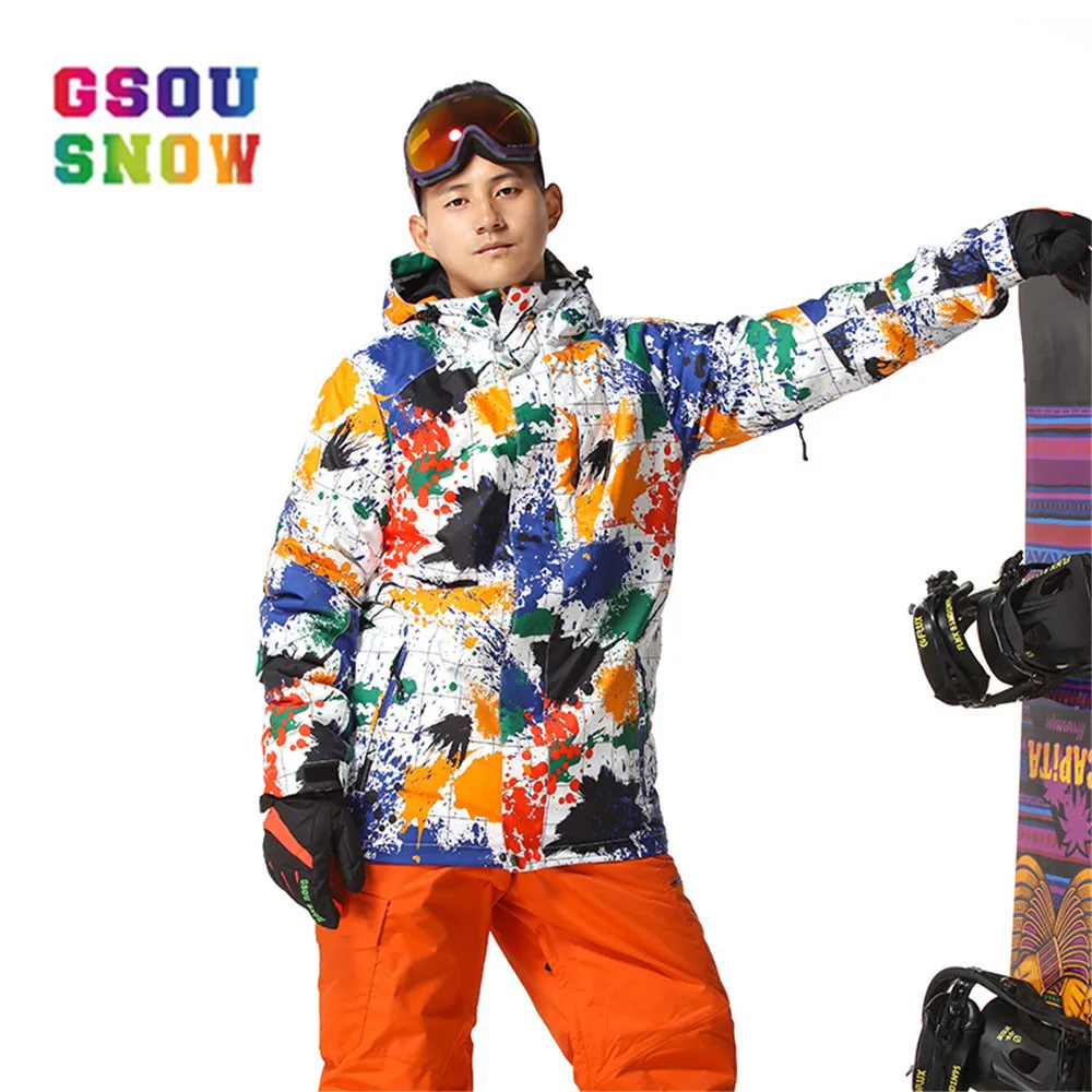 

Gsou Snow skiing jacket male snowboard jacket Gsou Snow waterproof 10000 Ski Jacket Men snow coat outdoor skiing Winter wear