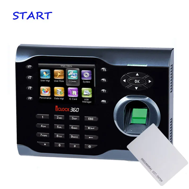 ZK ICLOCK360 TCP/IP Biometric Fingerprint Time Attendance With 125Khz EM Card Reader Fingerprint Time Recorder Time Clock ZK ICLOCK360 TCP/IP Biometric Fingerprint Time Attendance With 125Khz EM Card Reader Fingerprint Time Recorder Time Clock