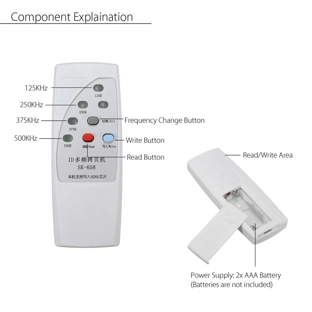 4 вида RFID частота копировальная машина клон ID reader + 10 перезаписываемый пульт дистанционного управления доступом